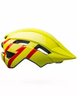 Bell Sidetrack II Casco Kids, Strike Hi-Viz/Red - Lucido