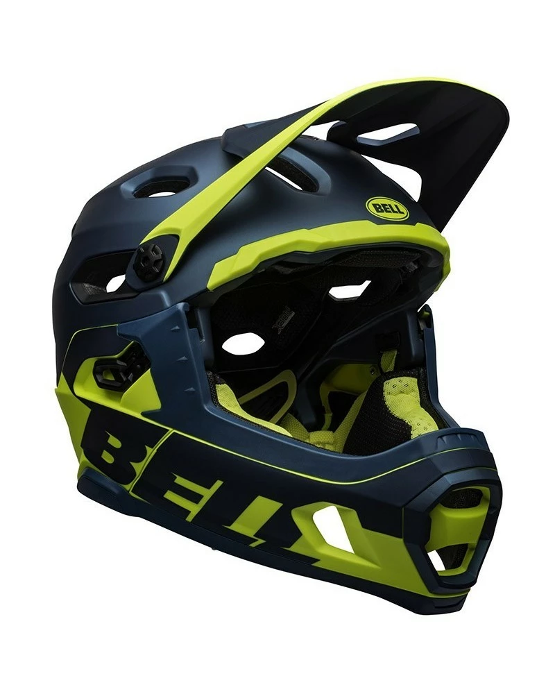Bell Super DH Spherical MIPS Casco MTB, Blu/Hi-Viz - Opaco/Lucido 4 Bell Super DH Spherical MIPS Casco MTB, Blu/Hi-Viz - Opaco/Lucido - immagine 2