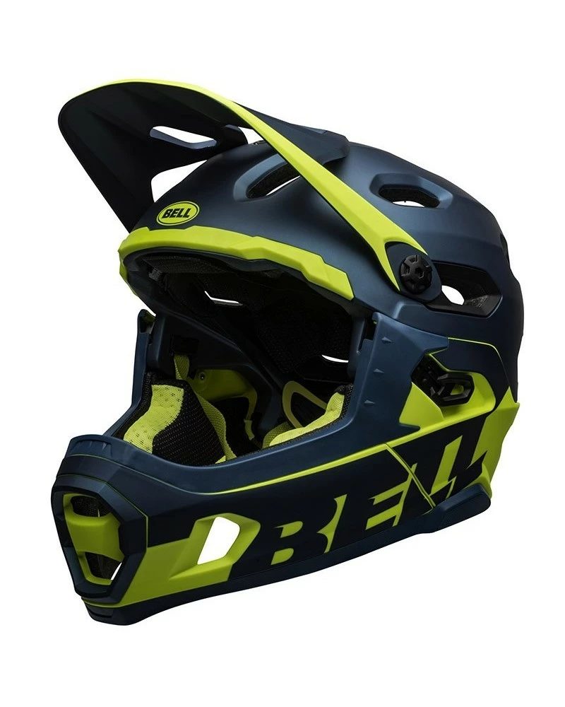 Bell Super DH Spherical MIPS Casco MTB, Blu/Hi-Viz - Opaco/Lucido 5 Bell Super DH Spherical MIPS Casco MTB, Blu/Hi-Viz - Opaco/Lucido - immagine 3