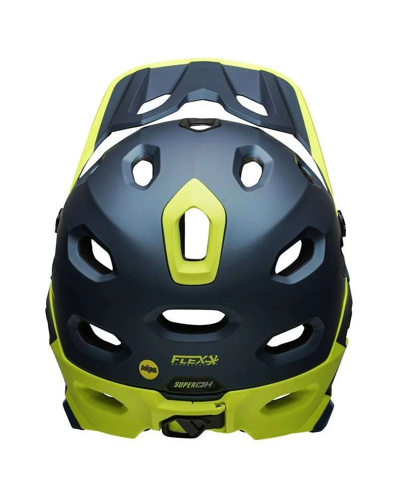 Bell Super DH Spherical MIPS Casco MTB, Blu/Hi-Viz - Opaco/Lucido 7 Bell Super DH Spherical MIPS Casco MTB, Blu/Hi-Viz - Opaco/Lucido - immagine 5