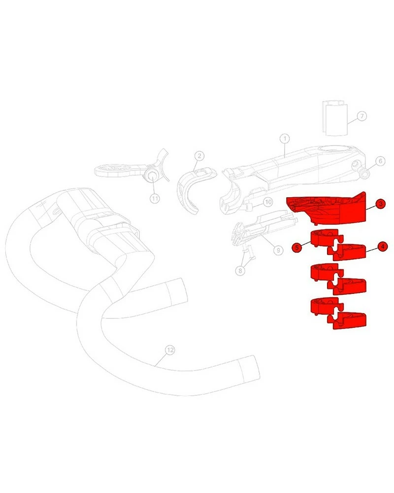 BMC Kit Distanziale Per Attacco Manubrio ICS01 4 BMC Kit Distanziale Per Attacco Manubrio ICS01 - immagine 2