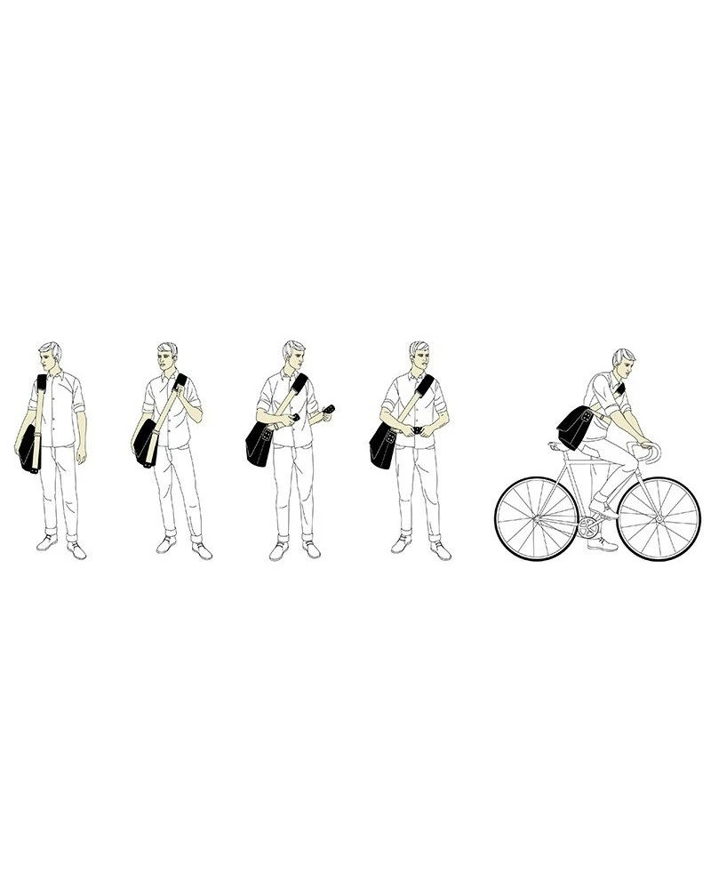 Brooks Barbican Messenger M Shoulder Bag Borsa A Tracolla Ciclismo 13 Litri, Black 5 Brooks Barbican Messenger M Shoulder Bag Borsa A Tracolla Ciclismo 13 Litri, Black - immagine 3