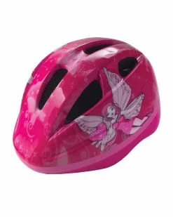 BTA Casco Per Bambina, Calotta Out-Mould, Taglia XS Fantasia Fatina Rosa