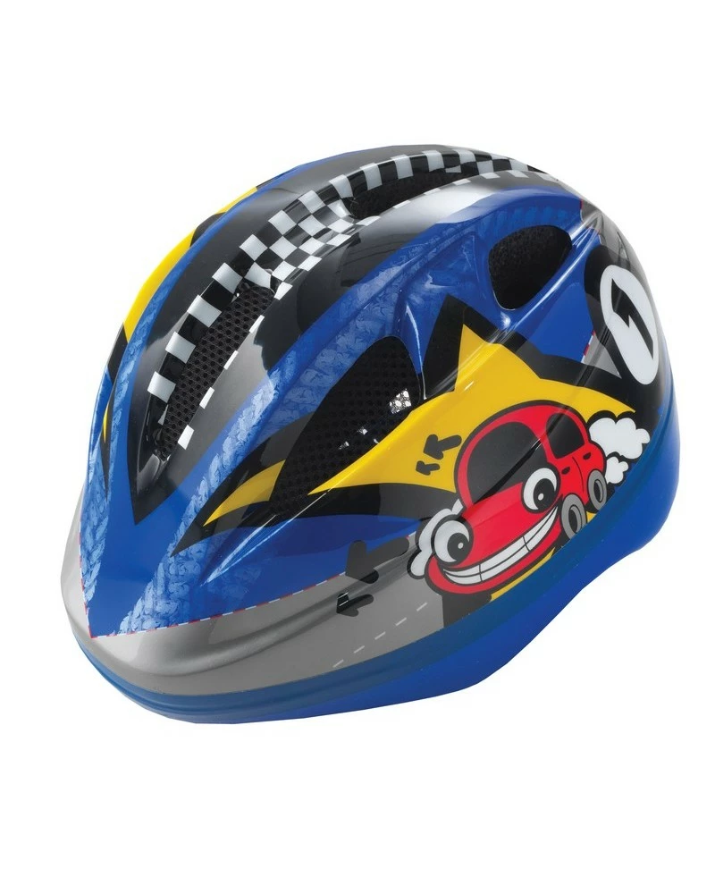 BTA Casco Per Bambino, Calotta Out-Mould, Taglia XS Fantasia Macchinina Blu 3 BTA Casco Per Bambino, Calotta Out-Mould, Taglia XS Fantasia Macchinina Blu