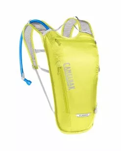 Camelbak Classic Light Zaino Idrico Bici 4 Litri, Safety Yellow/Silver (Sacca Idrica Crux Da 2 Litri Inclusa)