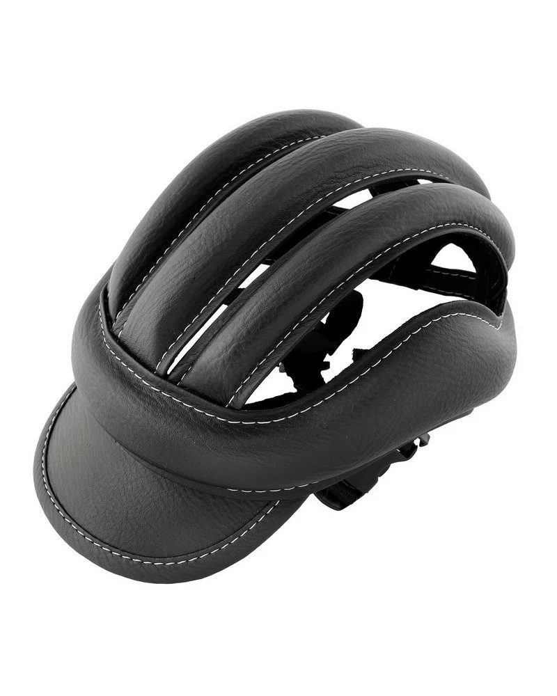 Ebon Copricapo In Pelle Eroica, Completo Di Visiera E Velcro Per Regolazione Posteriore, Nero 3 Ebon Copricapo In Pelle Eroica, Completo Di Visiera E Velcro Per Regolazione Posteriore, Nero