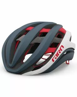 Giro Aether Spherical MIPS Casco Road, Grigio Portaro/Bianco/Rosso Opaco