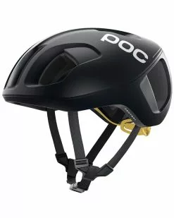 Poc Ventral Spin Casco Strada, Uranium Black/Sulfur Yellow Matt