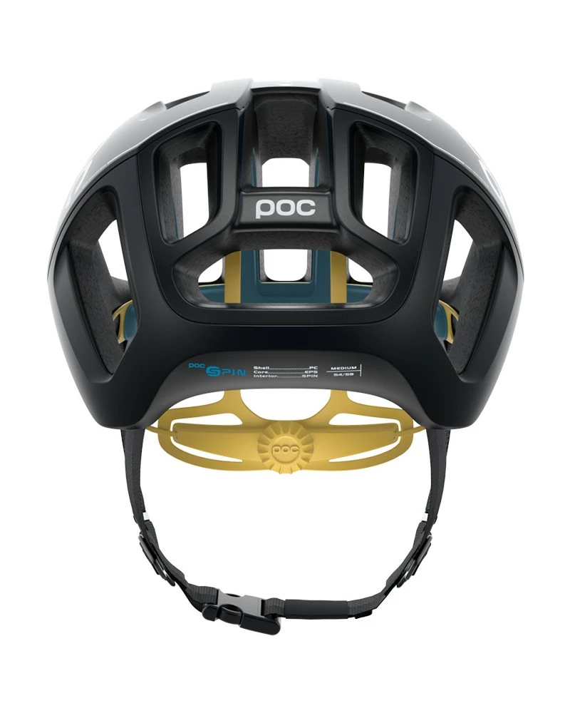 Poc Ventral Spin Casco Strada, Uranium Black/Sulfur Yellow Matt 6 Poc Ventral Spin Casco Strada, Uranium Black/Sulfur Yellow Matt - immagine 4