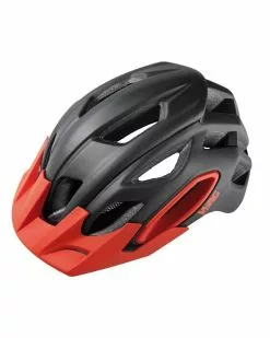 Wag Casco MTB OakIn-Mould Conehead, Taglia L Nero/Rosso Visiera Di Ricambio Nera Inclusa