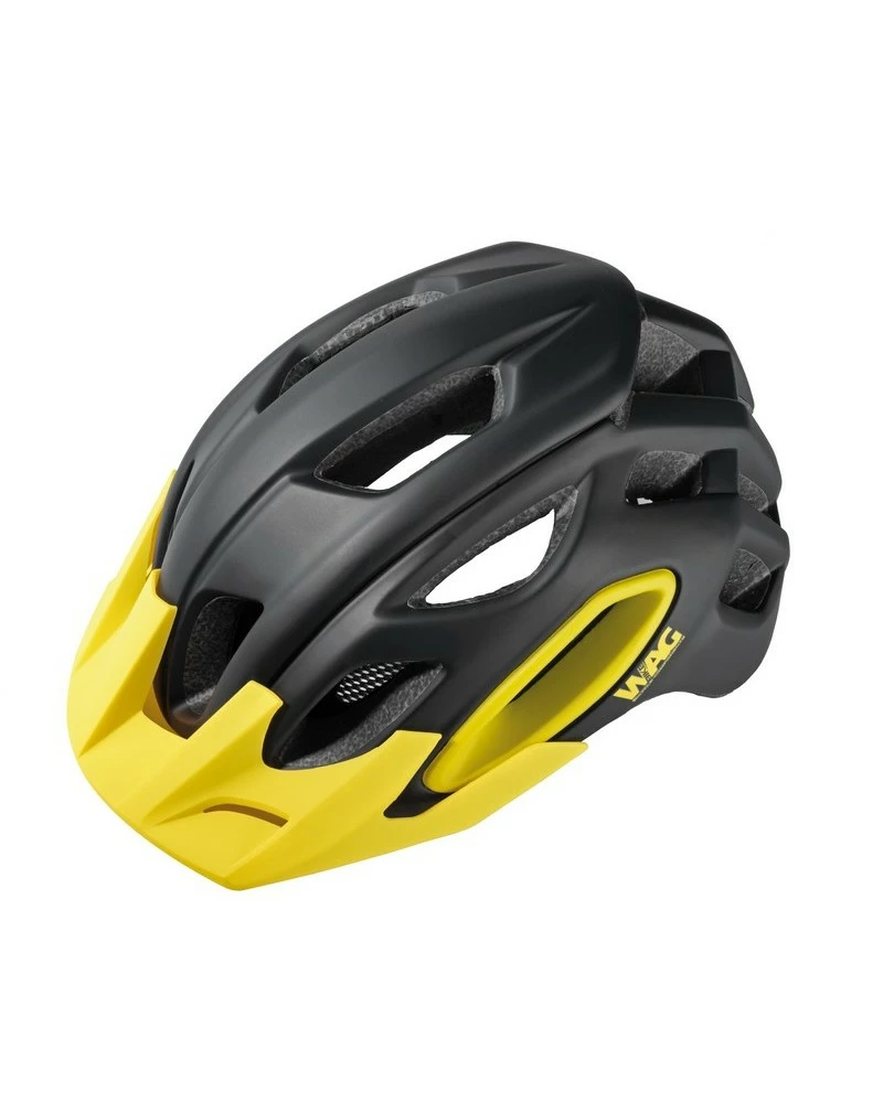 Wag Casco MTB OakIn-Mould Conehead, Taglia M Nero/Giallo Visiera Di Ricambio Nera Inclusa 2 Wag Casco MTB OakIn-Mould Conehead, Taglia M Nero/Giallo Visiera Di Ricambio Nera Inclusa